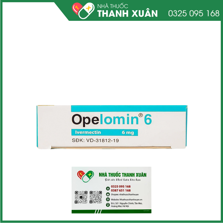 Opelomin 6 điều trị giun chỉ, giun lươn